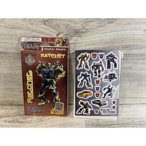 TRANSFORMERS Stickers 6 Sheets Bumble Bee Optimus Megatron Camaro Ratchet